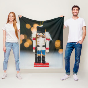 Couverture Polaire L'ornement casse-noisette classique de Noël de Sli