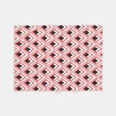 Couverture Polaire Losanges Rose Rouge Formes Géométriques Jolis (Devant (Horizontal))