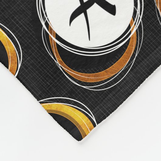 Couverture Polaire Lot Éclipsez Mid-Century Modern Black et Gold (Coin)