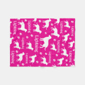 Couverture Polaire Lot personnalisée Labrador Retriever Noir (Devant (Horizontal))