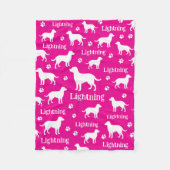 Couverture Polaire Lot personnalisée Labrador Retriever Noir (Devant)