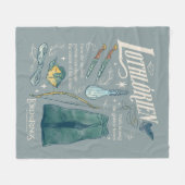 Couverture Polaire LOTHLORIEN™ Collage graphique aquarelle (Devant (Horizontal))