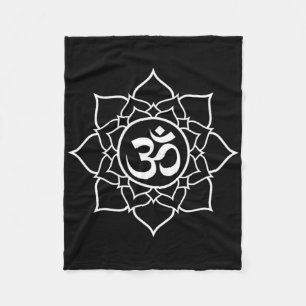 Couverture Polaire Lotus Ohm Om Symbole Yoga Débutants Méditation Des
