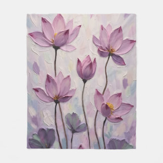 Couverture Polaire Lotus – Oil Painting