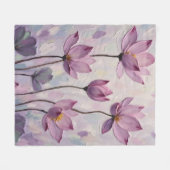 Couverture Polaire Lotus – Oil Painting (Devant (Horizontal))