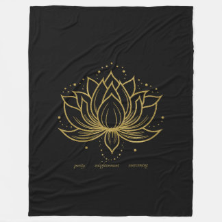 Couverture Polaire Lotus or