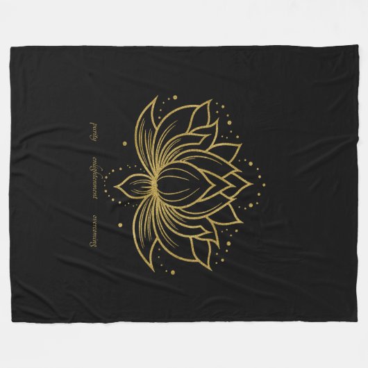 Couverture Polaire Lotus or (Devant (Horizontal))