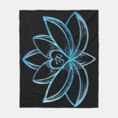 Couverture Polaire Lotus Turquoise (Devant)