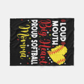 Couverture Polaire Loud Mouth Big Heart Proud Softll Momma Mother's D (Devant (Horizontal))