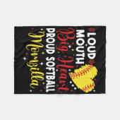 Couverture Polaire Loud Mouth Big Heart Proud Softll Momzilla Mother' (Devant (Horizontal))