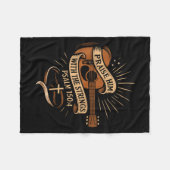 Couverture Polaire Louez-Le Avec Les Cordes Jésus Guitare Acoustique (Devant (Horizontal))