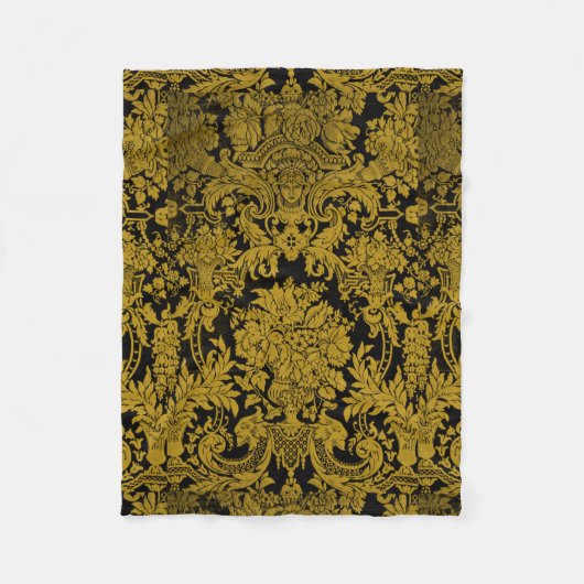 Couverture Polaire Louis XIV Golden Damask (Devant)