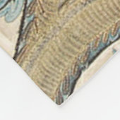 Couverture Polaire Louis XV Blanche Fleece Florale (Coin)