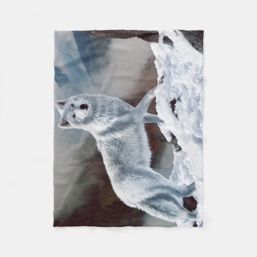 Couverture Polaire Loup arctique (Devant)