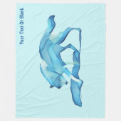 Couverture Polaire Loup Bleu Sur Neige (Devant)