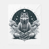 Couverture Polaire Loup conscient (Devant)
