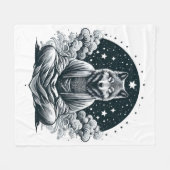 Couverture Polaire Loup conscient (Devant (Horizontal))