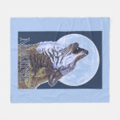 Couverture Polaire Loup de MaineHowling (Devant (Horizontal))