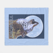 Couverture Polaire Loup de VermontHowling (Devant (Horizontal))