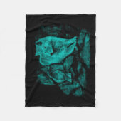 Couverture Polaire Loup et Raven pendant la nuit (Devant)