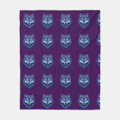 Couverture Polaire Loup Féroce – Symbole de Force et de Liberté (Devant)