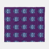 Couverture Polaire Loup Féroce – Symbole de Force et de Liberté (Devant (Horizontal))