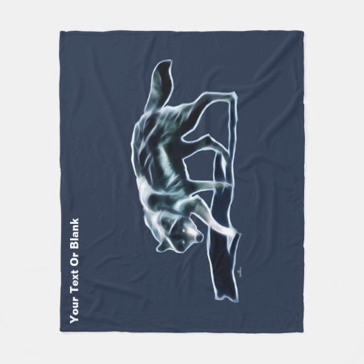 Couverture Polaire Loup foncé (Devant)