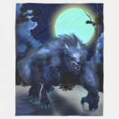 Couverture Polaire Loup-garou dans le clair de lune (Devant)