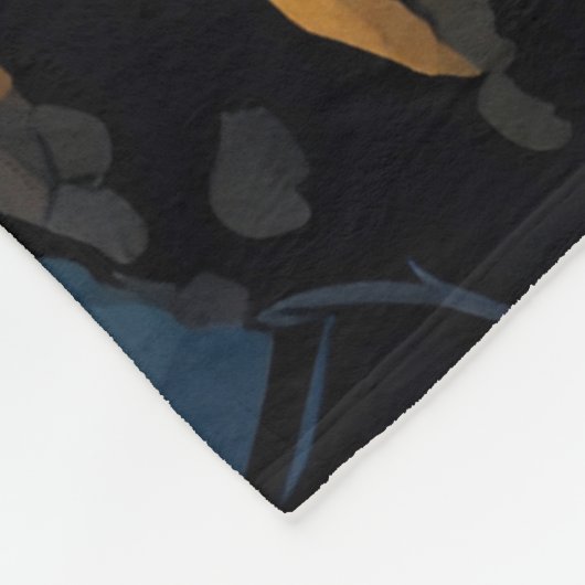 Couverture Polaire Loup gris en forêt dorée (Coin)