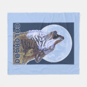 Couverture Polaire Loup gris HowlingColorado (Devant (Horizontal))