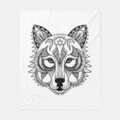 Couverture Polaire Loup inspiré (Devant)