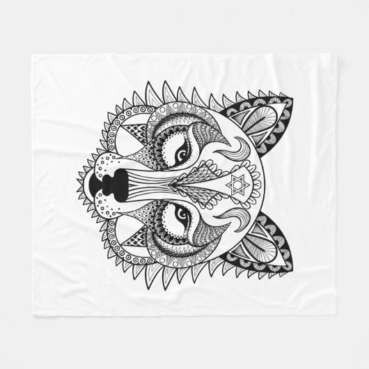 Couverture Polaire Loup inspiré (Devant (Horizontal))