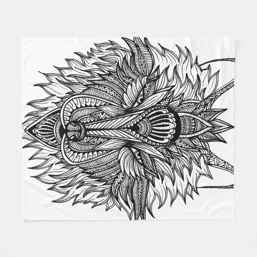 Couverture Polaire Loup solitaire (Devant (Horizontal))