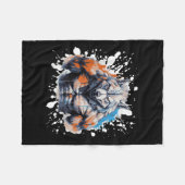 Couverture Polaire Loup Workout Gym Fighter Bodybuilder (Devant (Horizontal))