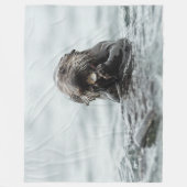 Couverture Polaire Loupe de mer adorable (Devant)