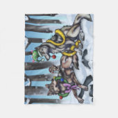 Couverture Polaire Loups de vacances (Devant)