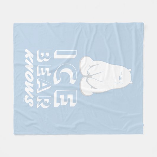 Couverture Polaire L'Ours De Glace Connaît (Devant (Horizontal))