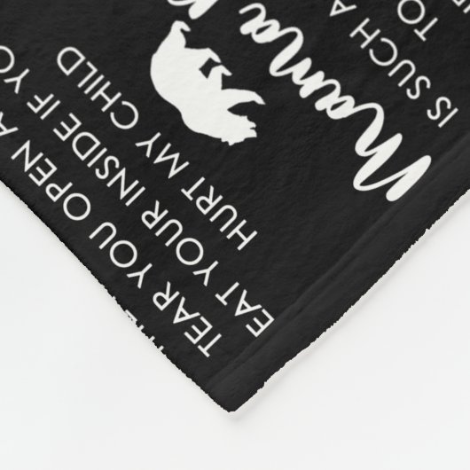 Couverture Polaire L'Ours De Maman Est Si Doux (Coin)