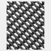 Couverture Polaire L'ours rustique suit le Motif de la créature des b (Devant)