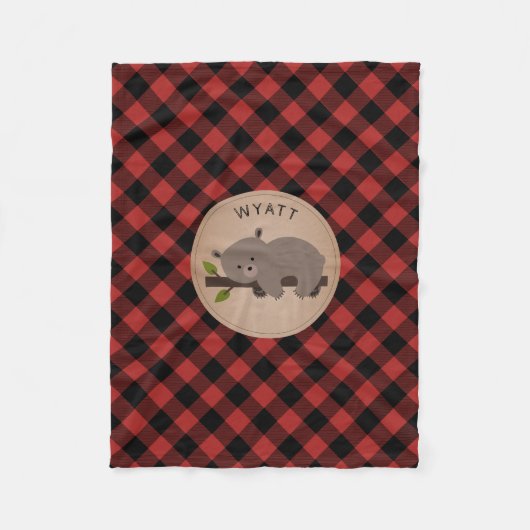 Couverture Polaire L'ours somnolent de plaid de Buffalo badine la (Devant)