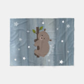 Couverture Polaire L'ours somnolent tient le premier rôle la (Devant (Horizontal))