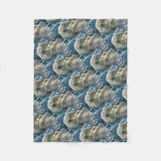 Couverture Polaire Loutre de sommeil (Devant)