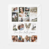 Couverture Polaire Love 16 photo moderne minimaliste cadeau personnal (Devant)