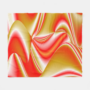 Couverture Polaire Love and Gold Abstrait 3D Rainbowart