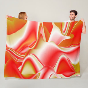 Couverture Polaire Love and Gold Abstrait 3D Rainbowart