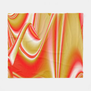 Couverture Polaire Love and Gold Abstrait 3D Rainbowart