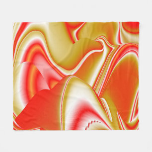Couverture Polaire Love and Gold Abstrait 3D Rainbowart