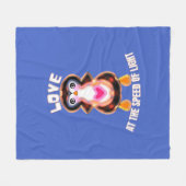 Couverture Polaire Love at the Speed of Light Penguin Gift (Devant (Horizontal))