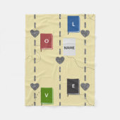 Couverture Polaire Love Books Fleece Blanket Cozy Reading  (Devant)