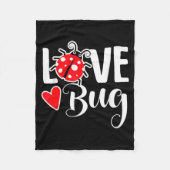 Couverture Polaire Love Bug Cute Valentine's Day Party Ladybug  (Devant)